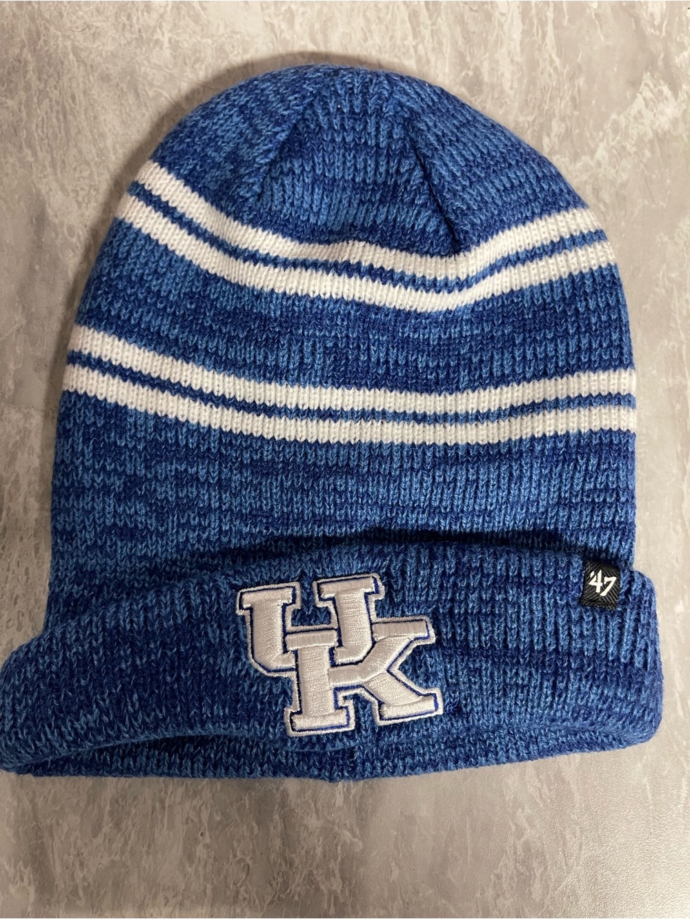 ‘47 Brand NCAA Kentucky Wildcats Men's Toboggan Winter Hat Beanie Cap Blue